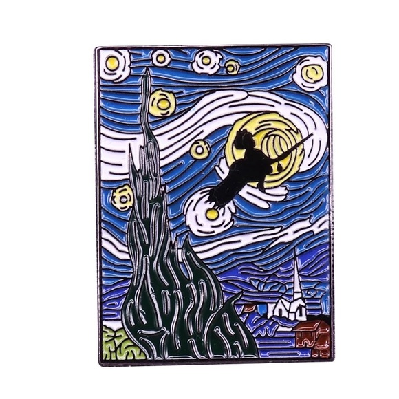 Jewelry - Kiki’s Delivery Service as Starry Night Enamel Pin
